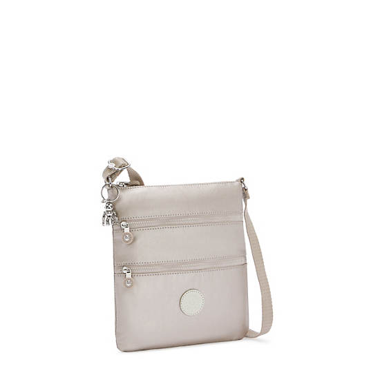 Sac Mini Kipling Keiko Metallic Crossbody Beige | FR 1881GS